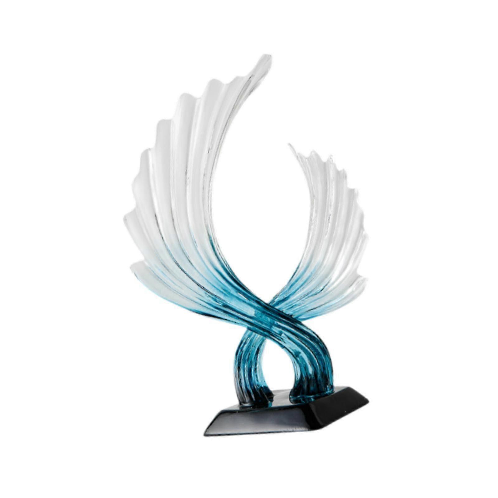 Vinge Staty Inflyttningsfest Gåva Hantverk Vinge Prydnad för Hem Entré Sovrum Blå