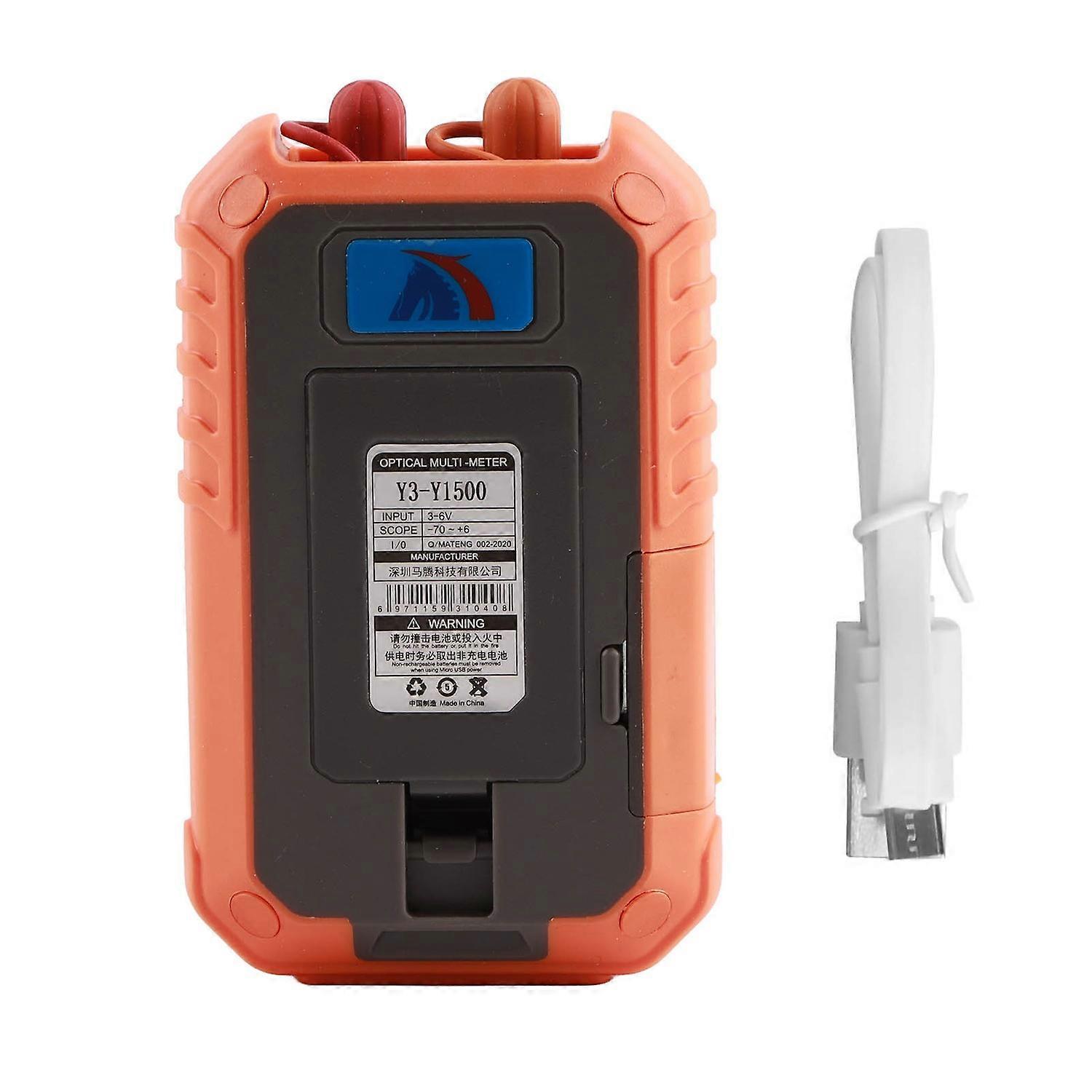 Optical Power Meter Mini Fiber Light Attenuation Tester Red‑Light All‑in‑One Wavelength Memory