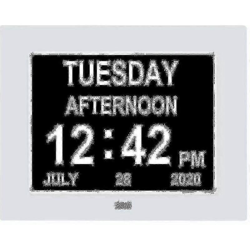 Digital Dementia Clock Clock Day Clock Display Clear Unabbreviated And Date(black