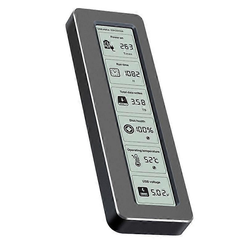M2 NVMe Enclosure USB 3.2 Gen2 10Gbps PCIe SSD Box M.2 NVMe SSD Case Intelligent Digital Health Monitoring M.2 SSD Case