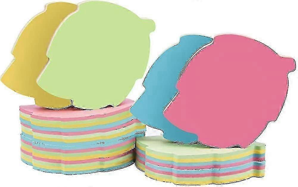 10 blocchi di foglietti adesivi a forma di foglia - Post-it autoadesivi, simpatici colori misti