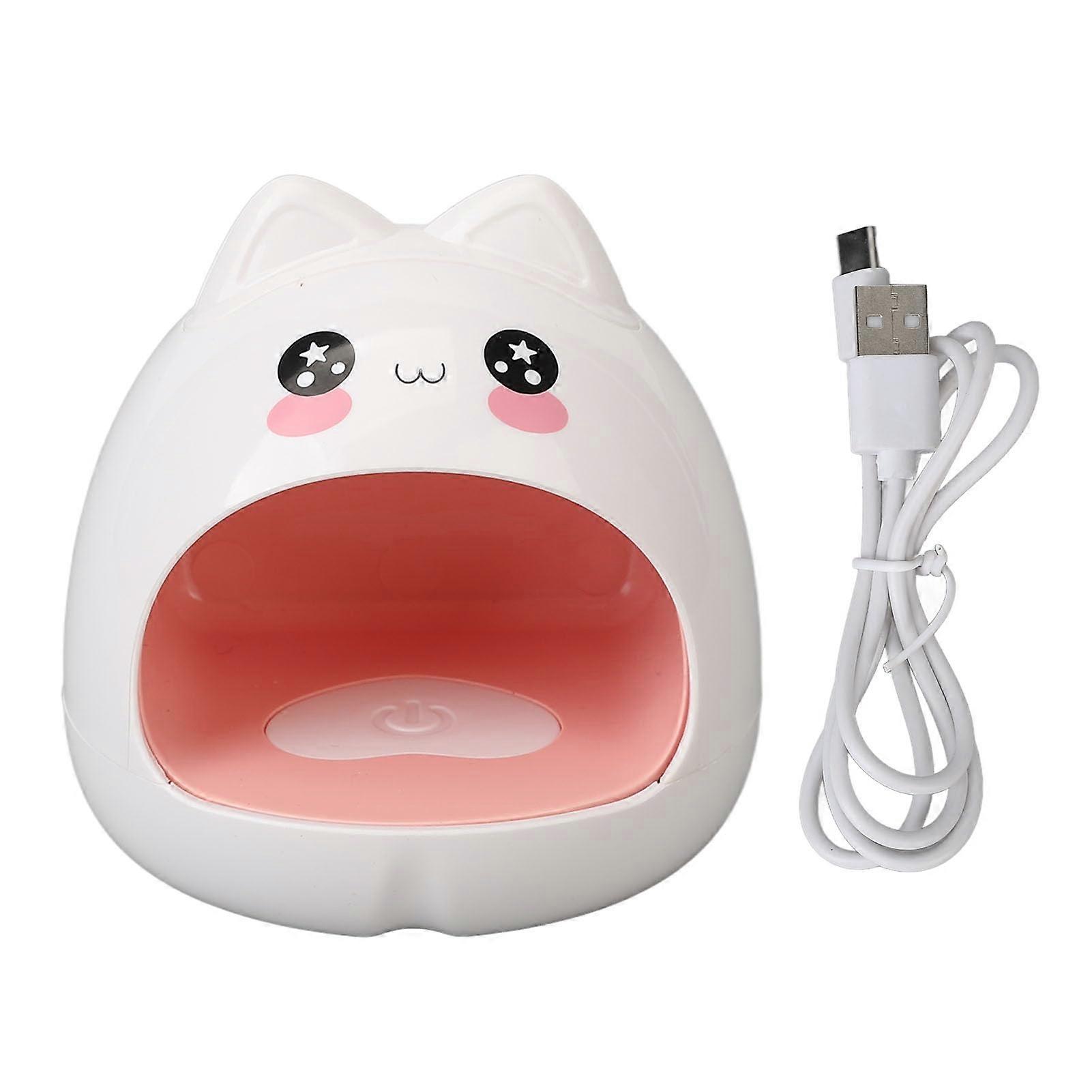Mini Cute Cat Shape Nail Dryer for Fast Drying Nail Polish Application