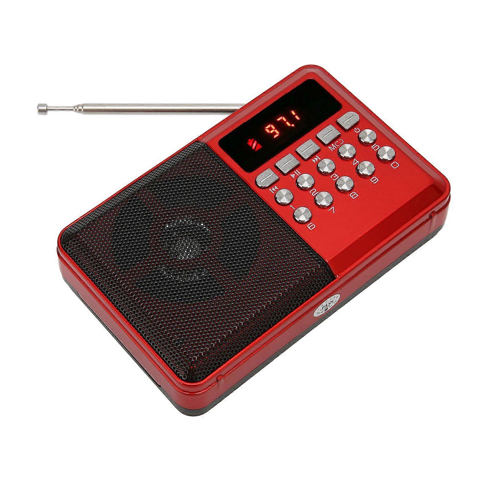 Portable AM FM Radio Memory Card Mp3 Playback Battery Operated Ergonomic External Antenna Pocket Radio