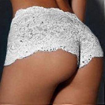 Femmes Culottes Sans Entrejambe Français Culottes Boxers Slips Sans Couture Sous-Vêtements XL Blanc