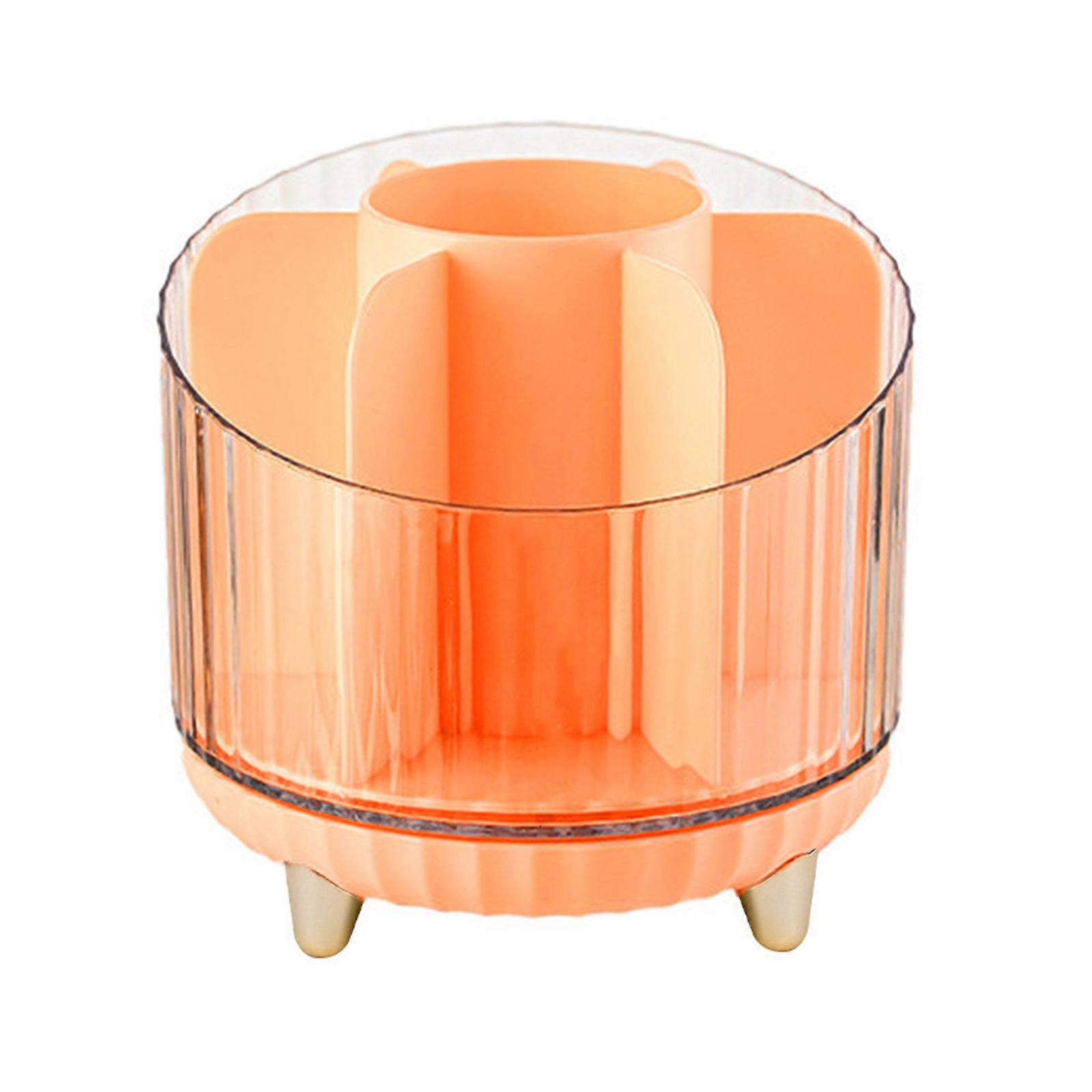 Elegant Cosmetic Storage Rack Multipurpose Makeup Storage Case Easy Use Sturdy PP Organizers for Household Daily Use Orange