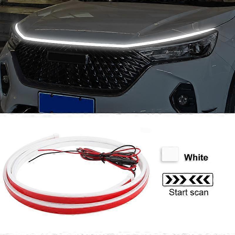 SEAMETAL Flowing Led Car Hood Lights Strip Engine Hood Guide Decorative Light Bar Auto Headlights Car Daytime Running Light