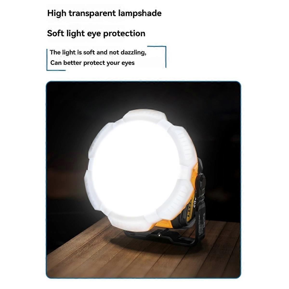 24W 2400LM LED Work Light Portable with Hook for 18V Batteries for