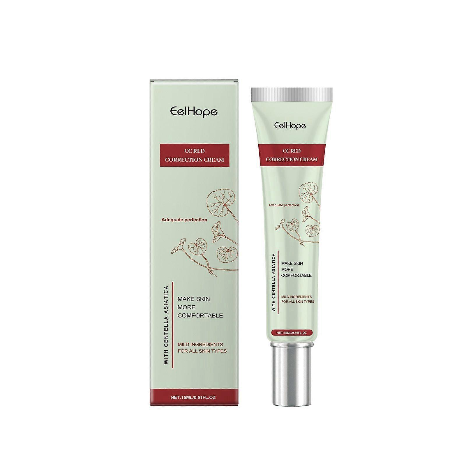 CC Cream Red Correct, CC Cream Anti Redness with Centella Asiatica, CC Cream Colour Correcting Cream Make Up Fondation Soothing, Full Cover Concealer