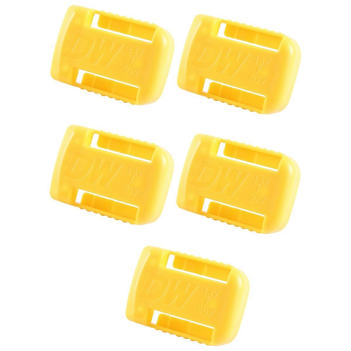 5 Packs Battery Holder Dock Mounts for 20V 60V Battery, Wall Panel Shelf Belt Clip Storage Organizer Protector