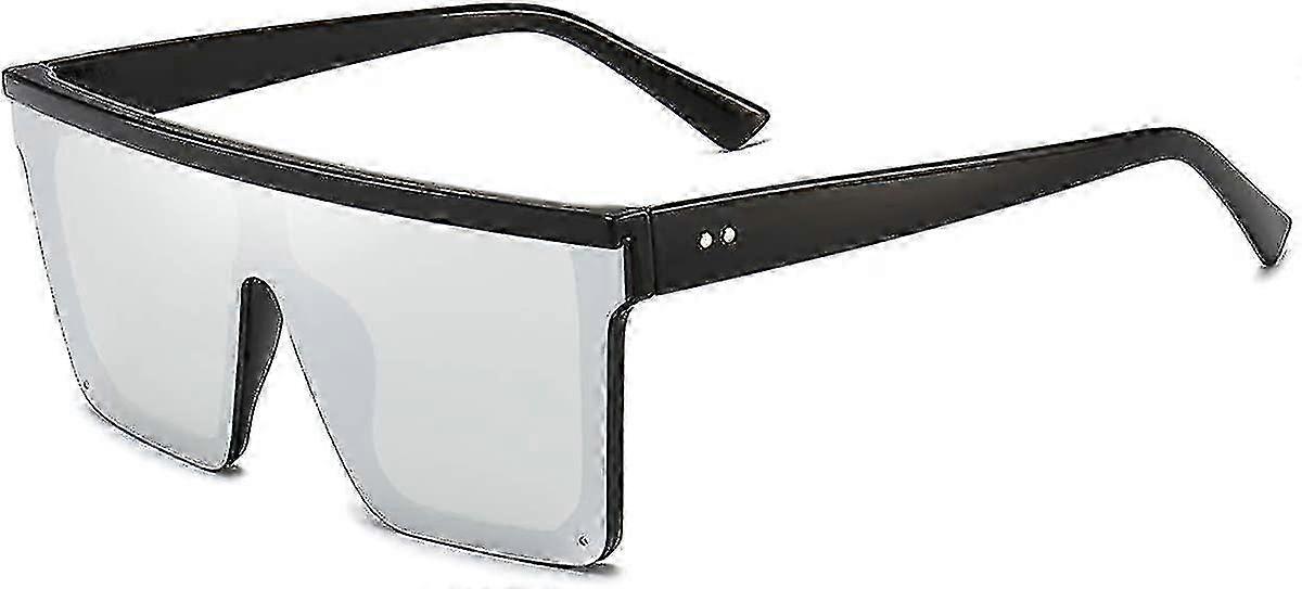 Sunglasses, Large - framed, Stylish, with Transparent Lenses and Black Frames