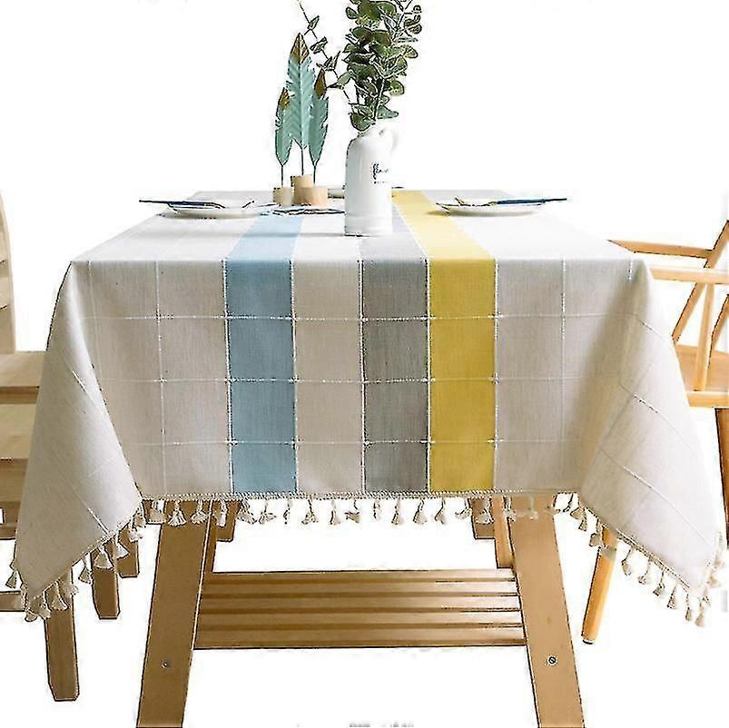 Tablecloths Washable Checkered Design Tablecloth Rectangle Table Cover