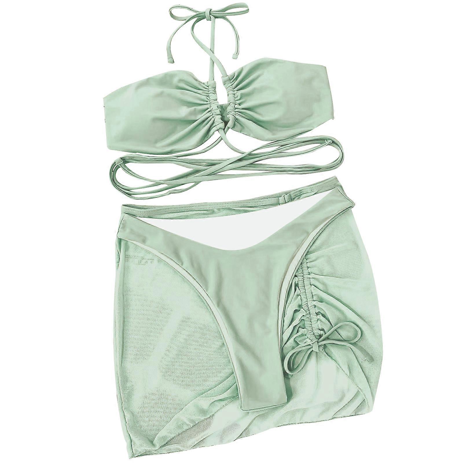 Handmade Shell Woven Gather Sexy Beach Vacation Split Swimsuit Women'S Suit