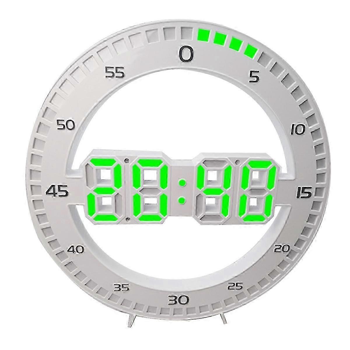 Living Room Wall Clock 3D LED Portable Wall Clock Electronic Clock Portable Screen Without Jumping