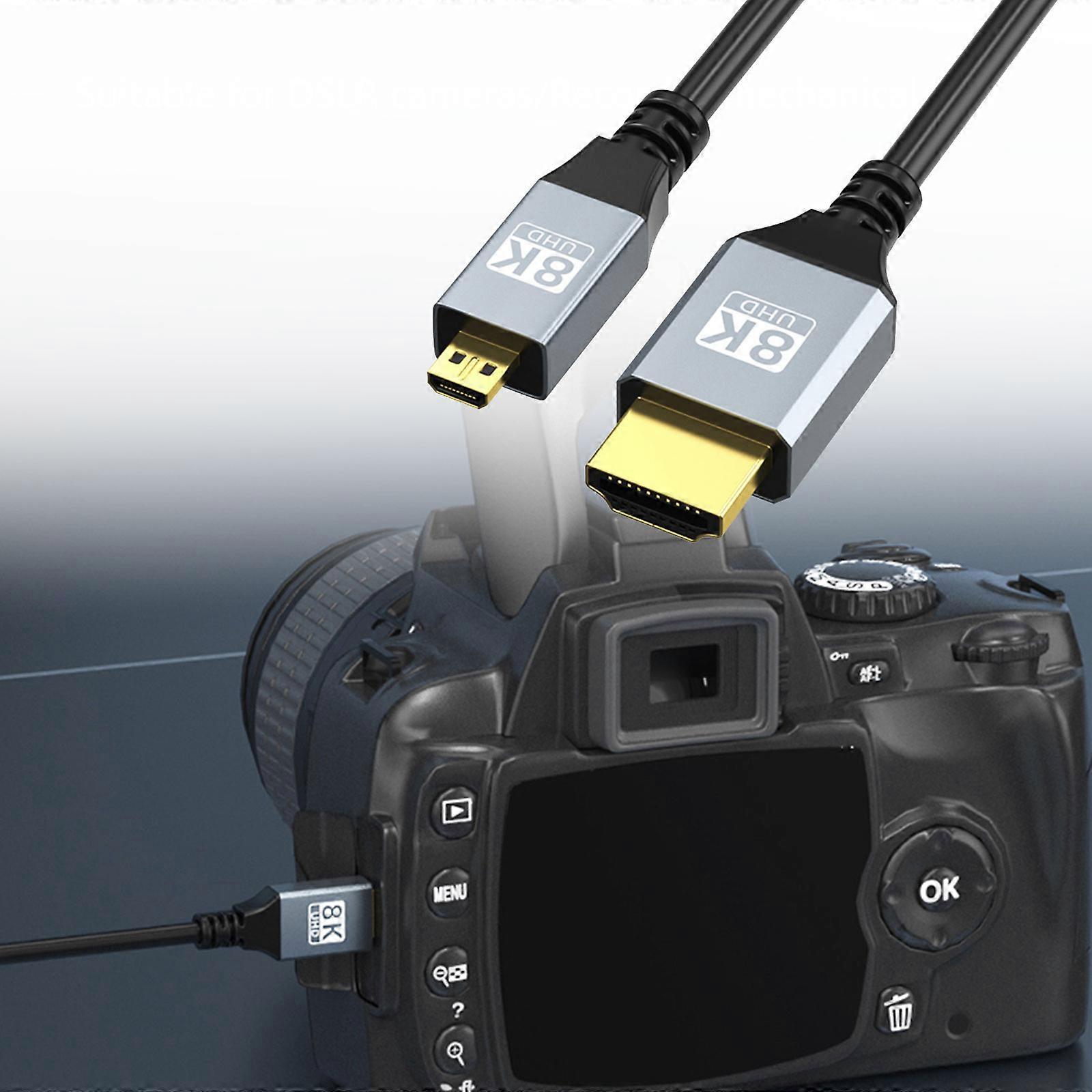 PVC 6x2.3mm Video to 10.5x2.5mm Connection Cord for Clear 1080p 8K60hz Display For Screen and Projectors Video Cord