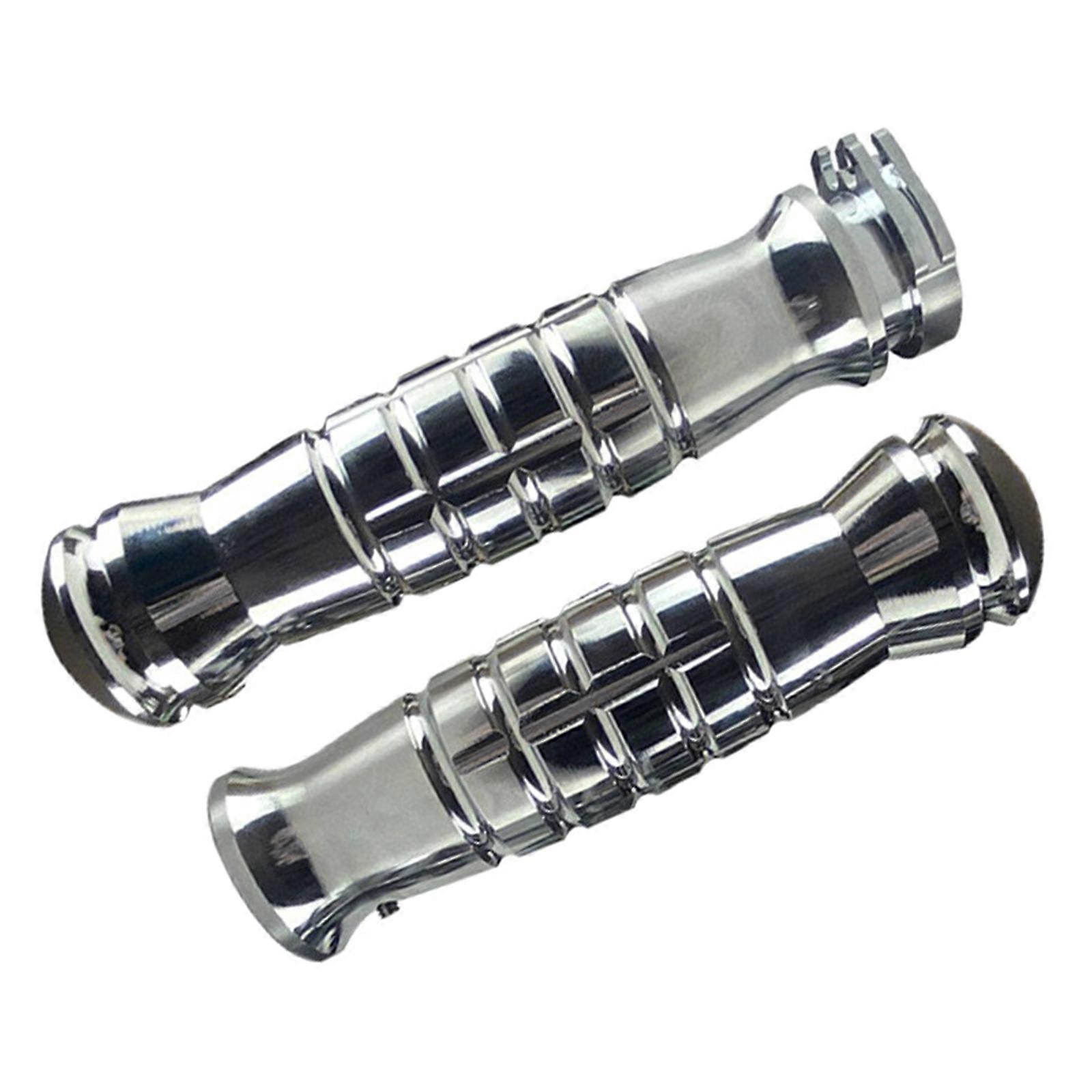 Motorcycle Handlebar Grips Comfortable Grip Suitable For Riders And Racers Enthusiasts Improved Aesthetics and Handling Silver