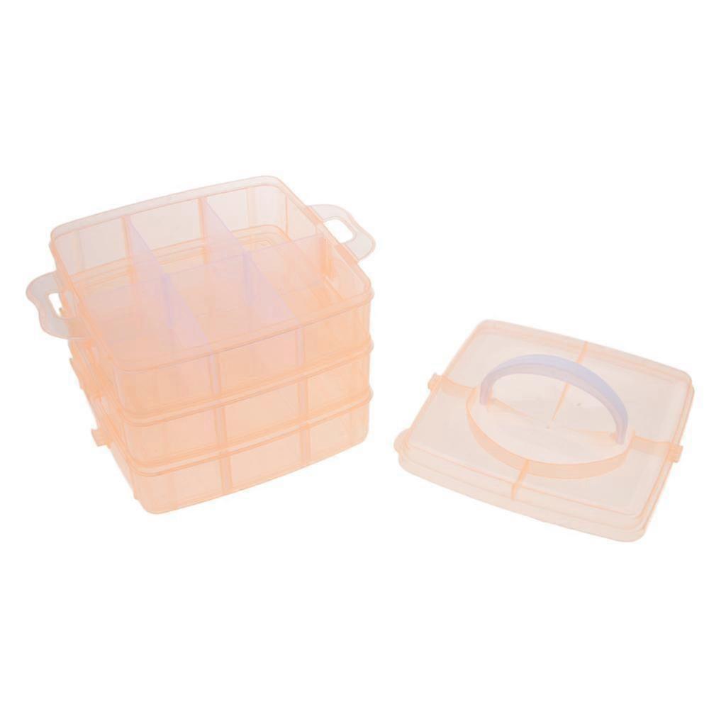Clear Plastic Jewelry Box Organizer Storage Container with Adjustable Dividers