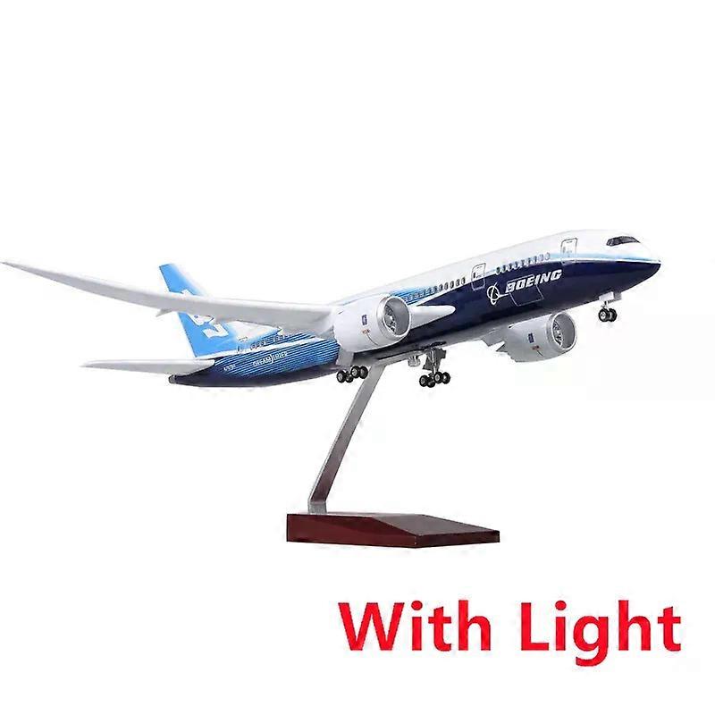 47CM1/160 scale cast prototype B787 Resin aircraft Aircraft model with LED Light(Touch or Sound Control) for Collection or Show
