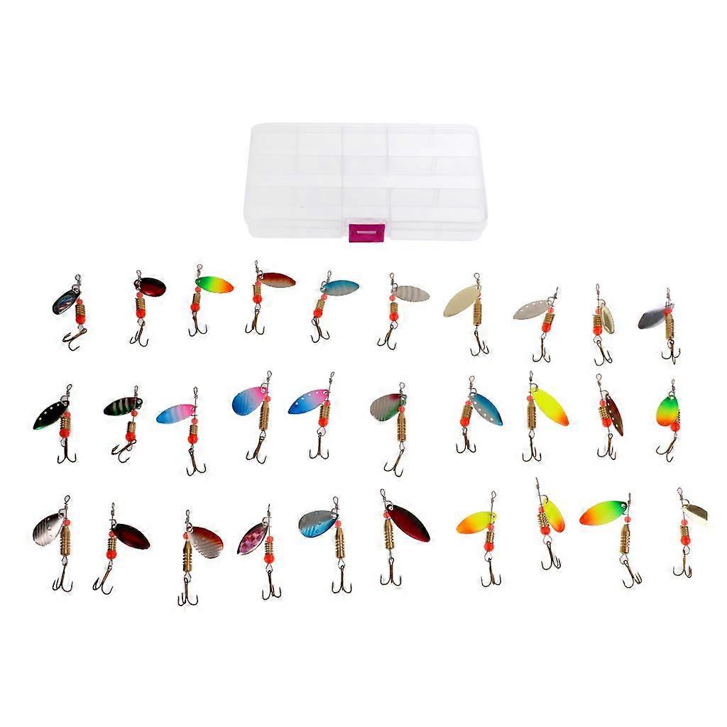 10Pcs/30 Hooks - Assorted Spoon Baits for Bass