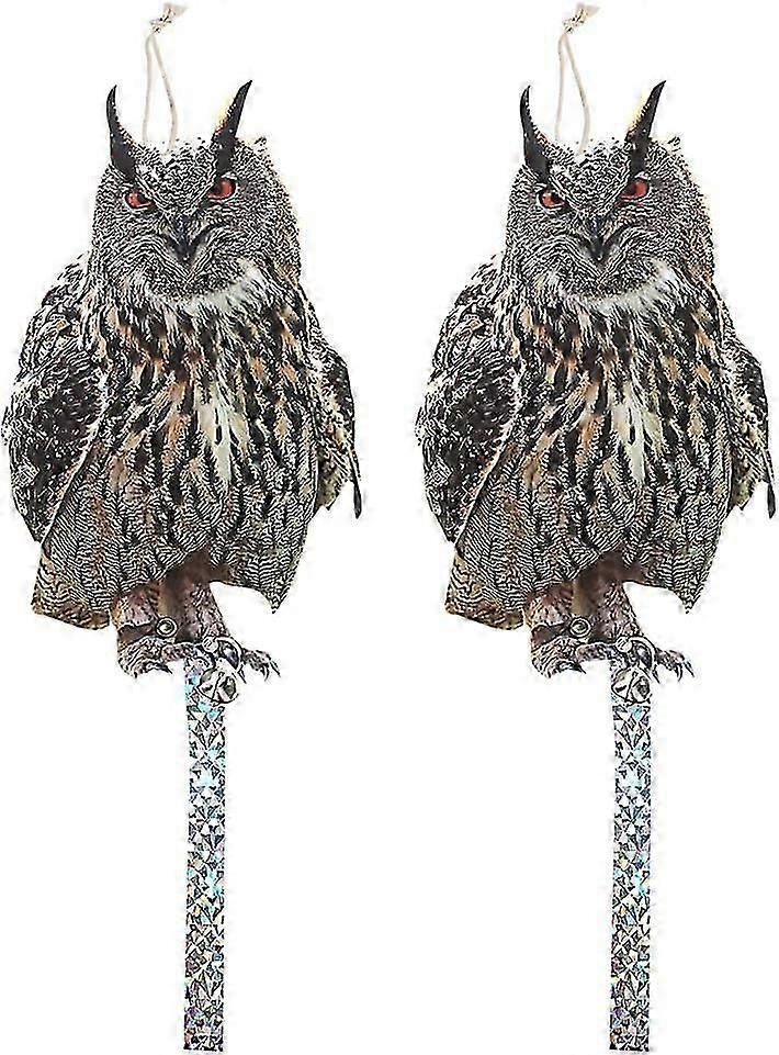 Bird Repeller - Pigeon Repellent - Reflective - With Owl Bell 30*17.5cm, String 2.4*60cm, 2 Pcs YDW