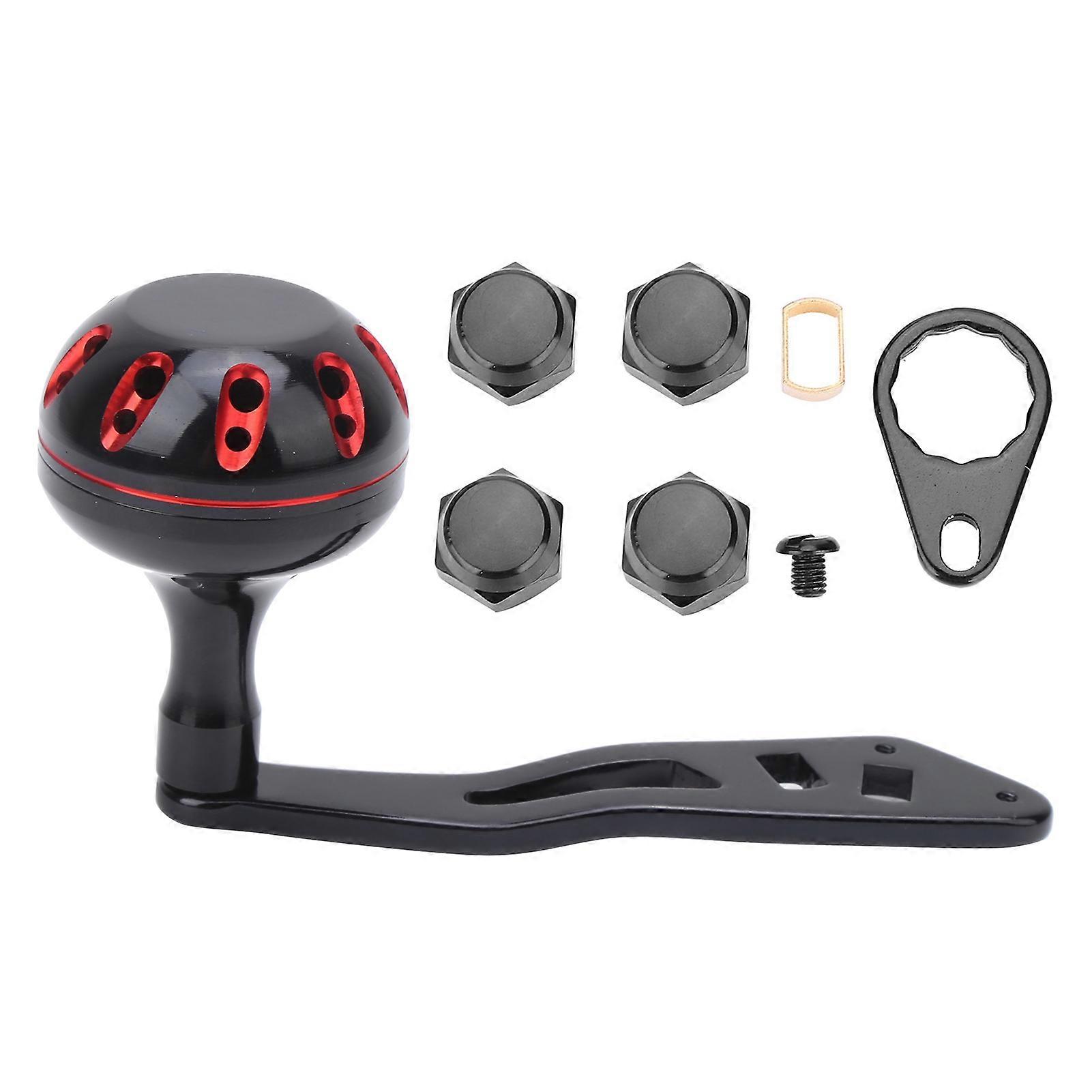 DEUKIO Fishing Reel Handle CNC Knob with Fittings Replacement Parts Accessory (Red)