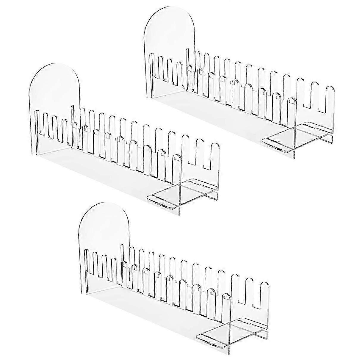 3 Pcs 12 Tier Acrylic Greeting Card Display Stand Clear Card Display Stand Easy to Assemble Postcar