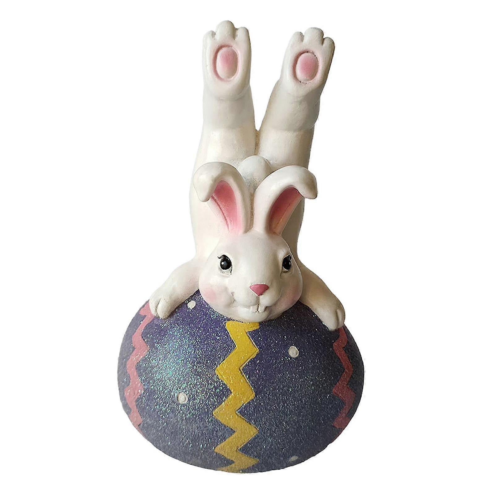 Easter Bunny Egg Figurine Ornament for Creative Home Decor