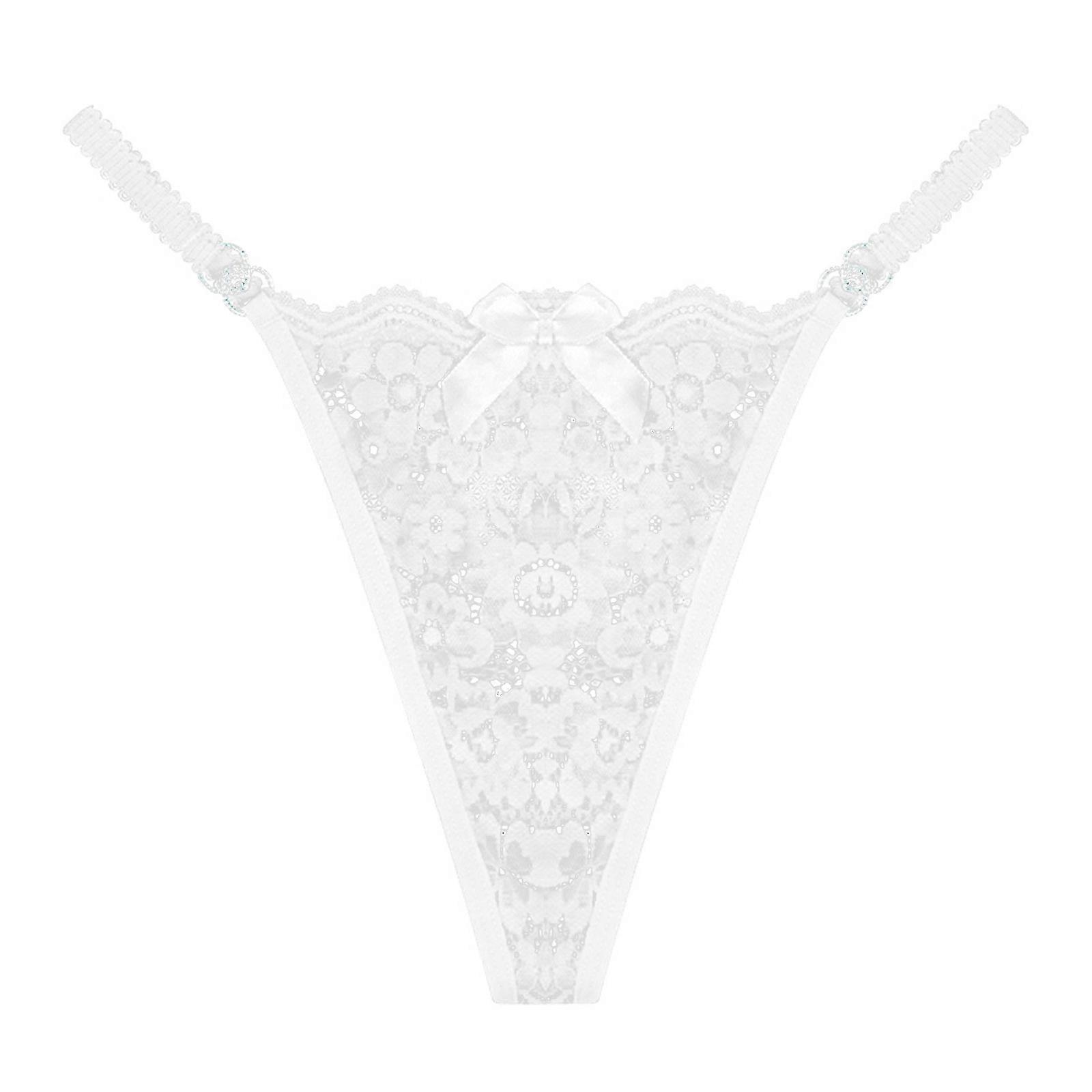 Sexy slipje Strings voor dames Doorschijnend kant Strikknot G