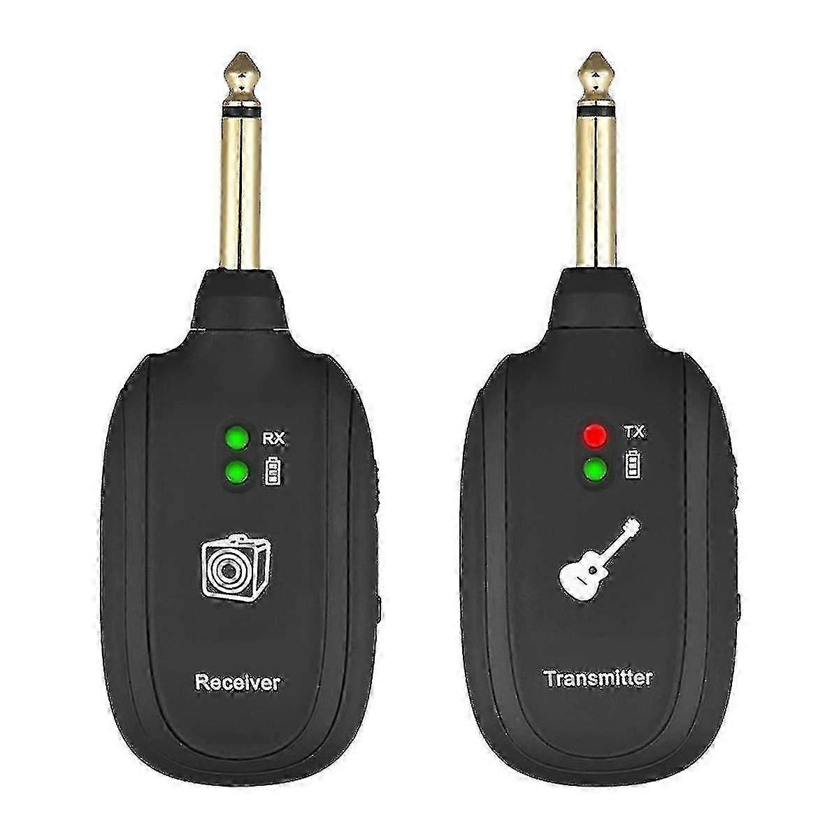 Wireless Guitar System, Wireless Guitar Transmitter Receiver 4 Channel Audio Transmitter Receiver For Electric Guitar Bass Violin