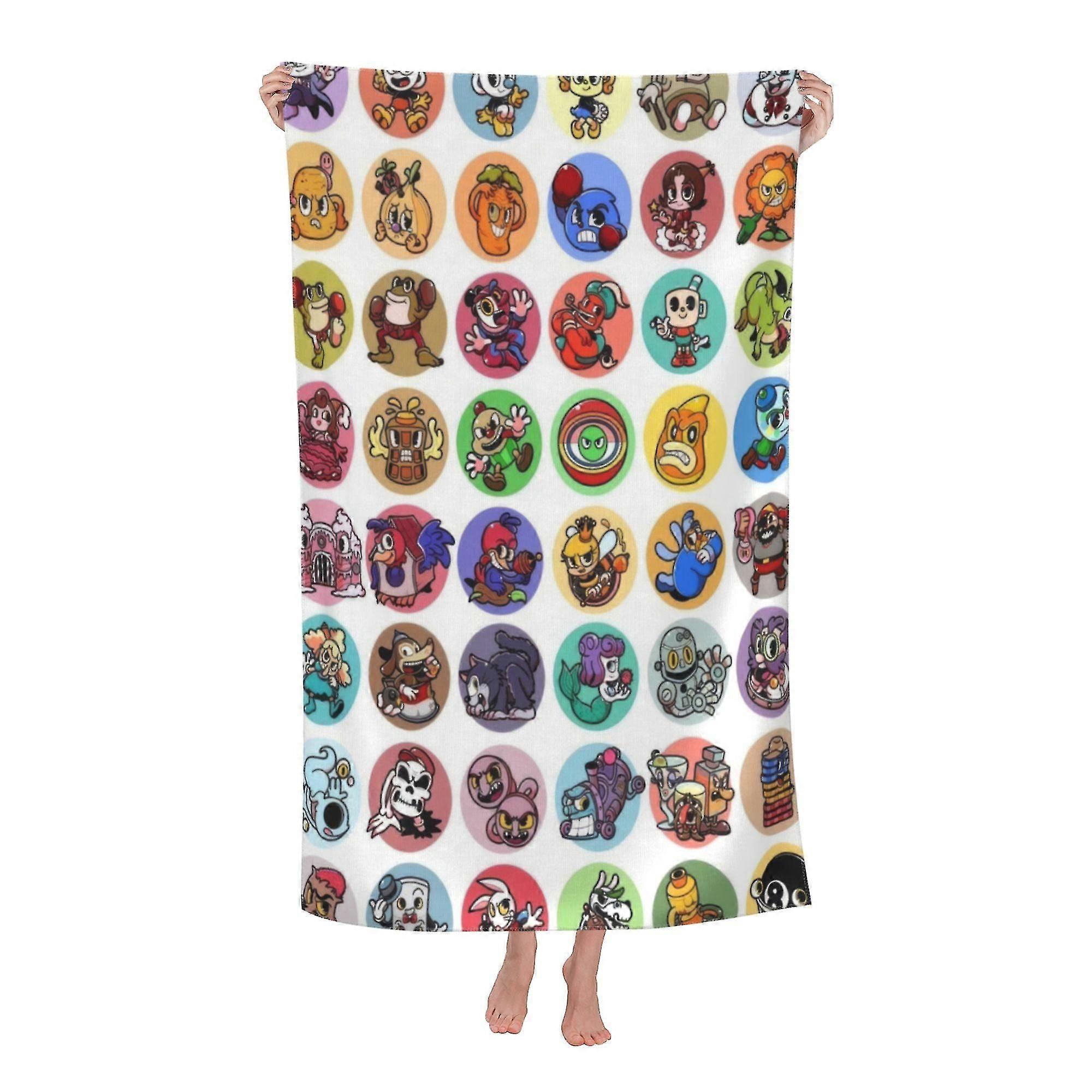 Cuphead Beach Towel, Large Microfiber Bath Towel #3det