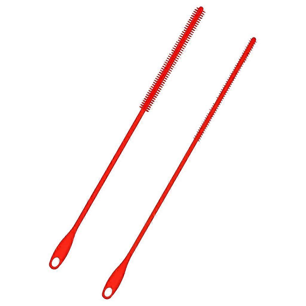 Reusable Silicones AntiScratch Kitchen Extra Long Straw Cleaner Brush