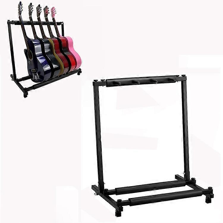 Foldable Long Metal Guitar Display Stand Shelf Three Racks