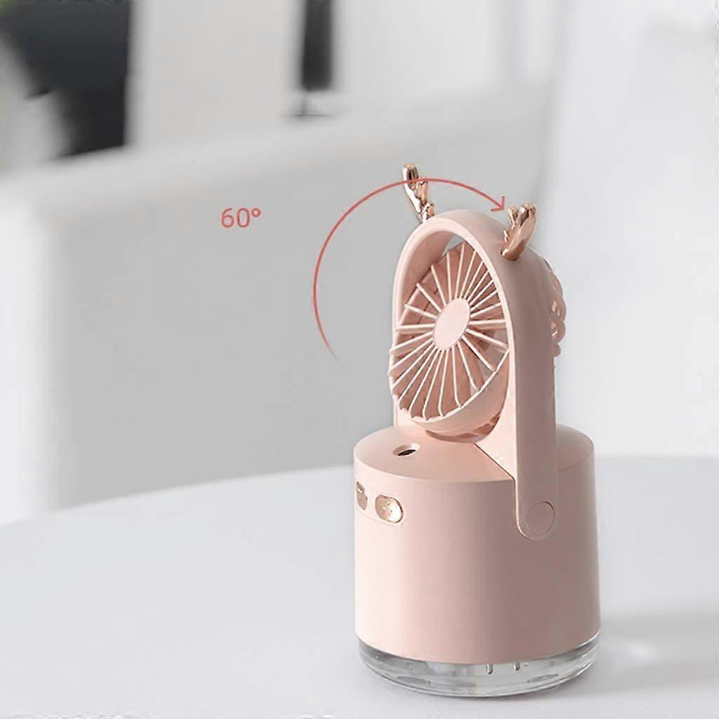 Portable Desk Cooling USB Rechargeable Fan (Pink)