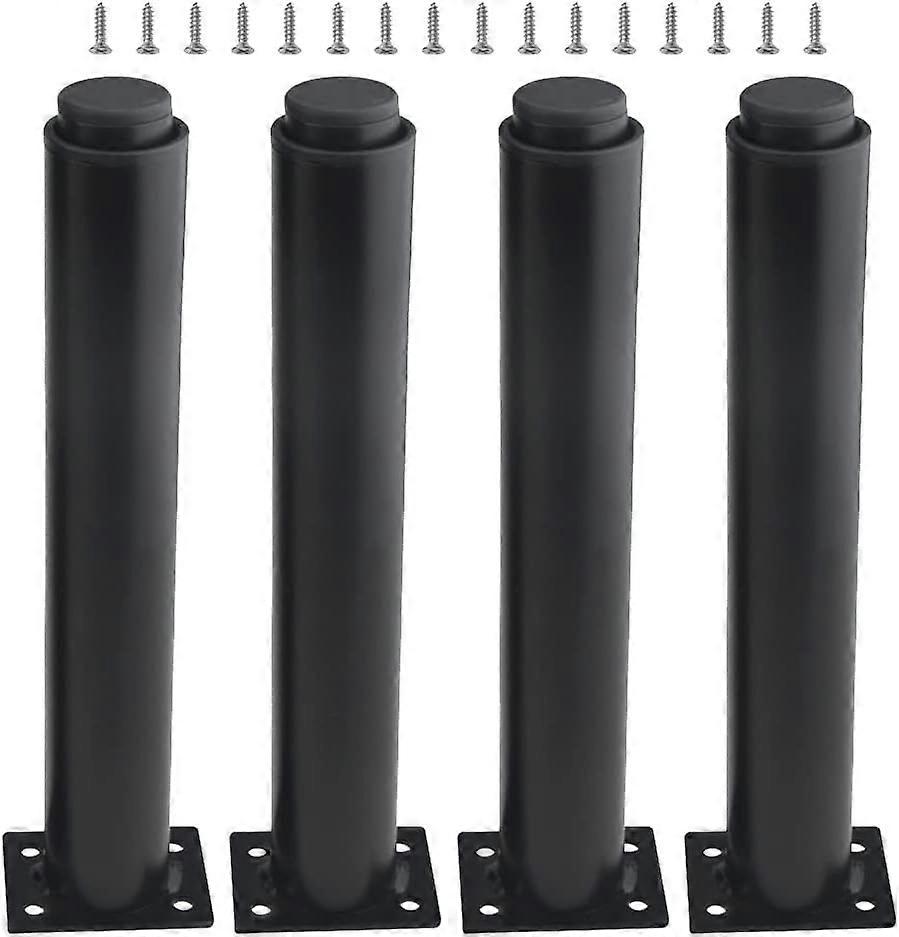 Dww-(25-42cm, noir) Jeu de 4 pieds de meubles rglables en mtal robuste pour tables, lits, canaps