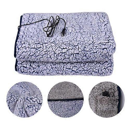 Heated Throw Electric Over Blanket Grey Digital Control Large Washable Fleece