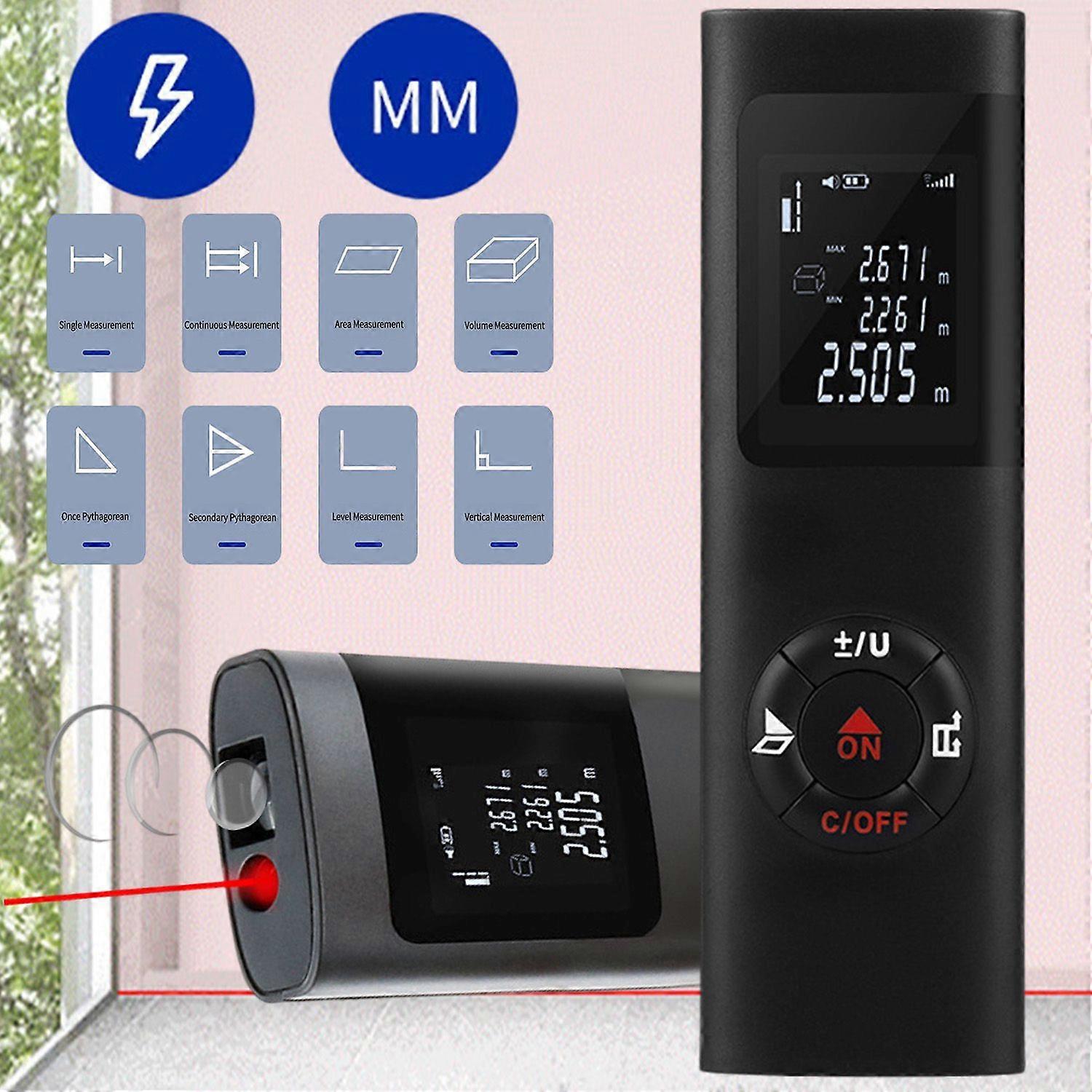 Laser Rangefinder Infrared,Distance Area Volume Length Triangle Pythagorean Measuring Instrument Handheld Test Tool