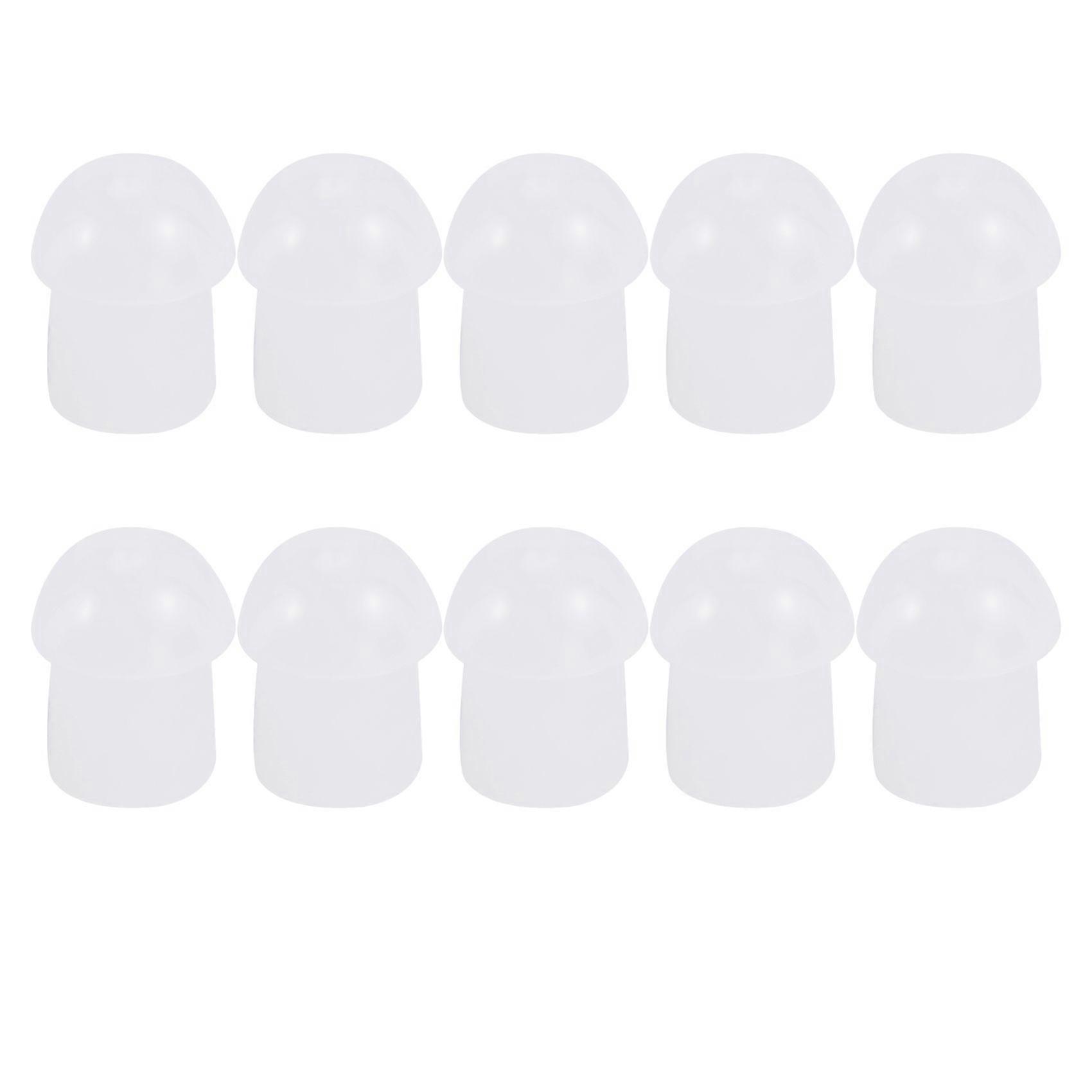 Replacement Mushroom Earbud Ear Tips for Two Way Radio Coil Tube Audio Kits /Transparent Acoustic Tube Earpieces,10 Pack