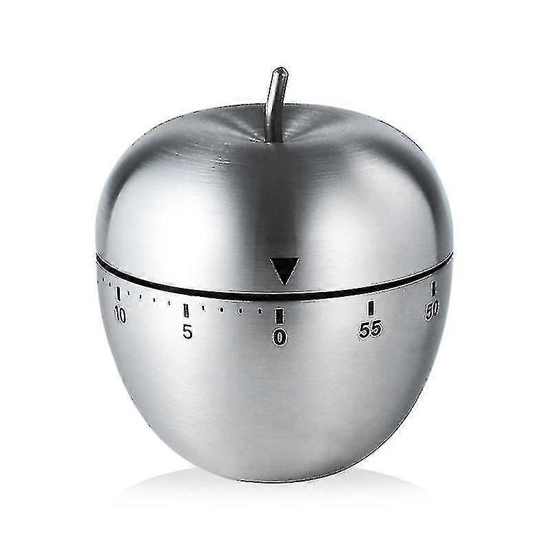 1 Piece Mechanical Kitchen Timer, 60 Minute Countdown Kitchen Timer, Apple Shape, Stainless Steel Multifunction Kitchen Timer For Cooking Baking Bakin