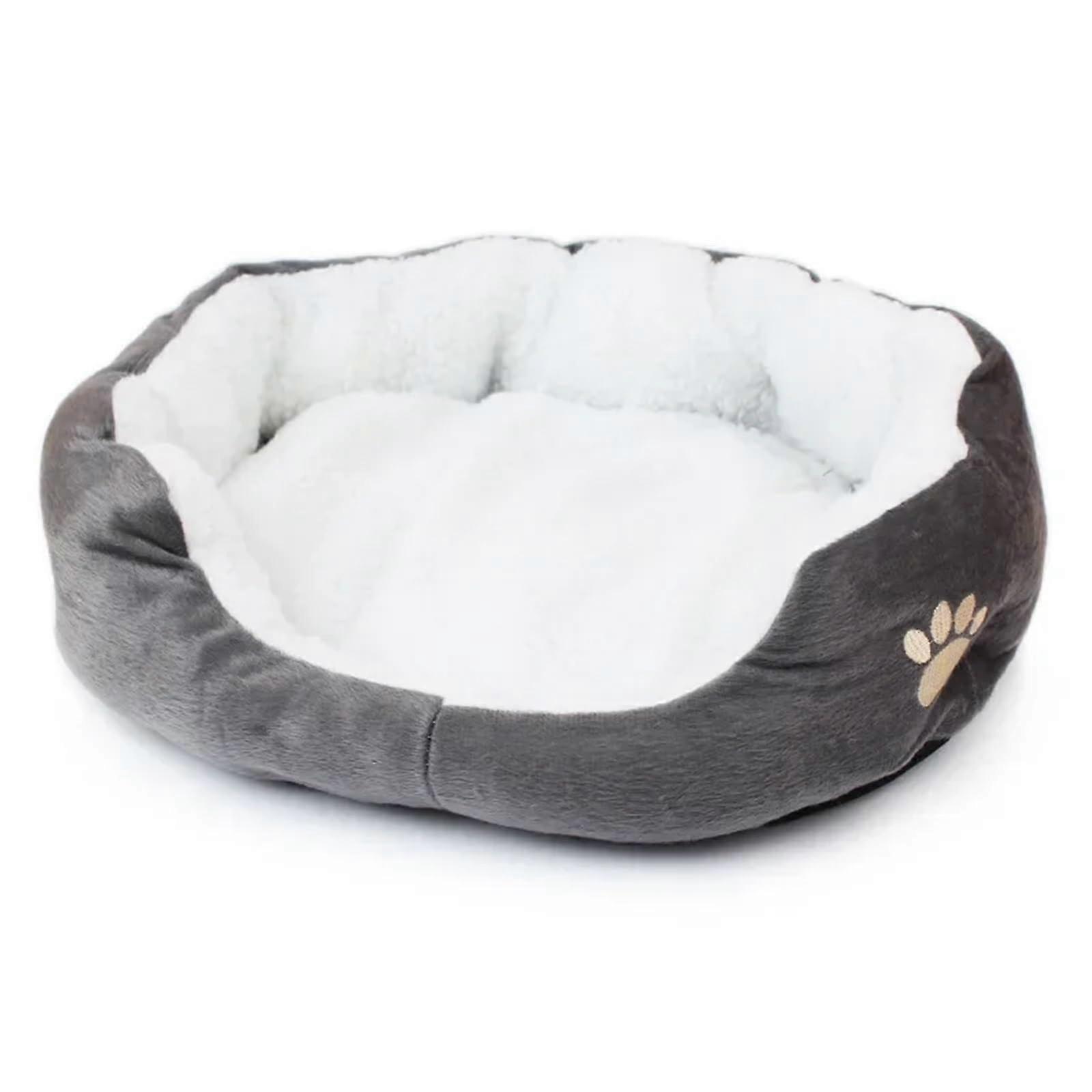 Washable Super Soft Pet Bed, Plush Dog and Cat Mat Small and Large Size, Multiple Colours and 2 Sizes(Grey,L: 6050cm)