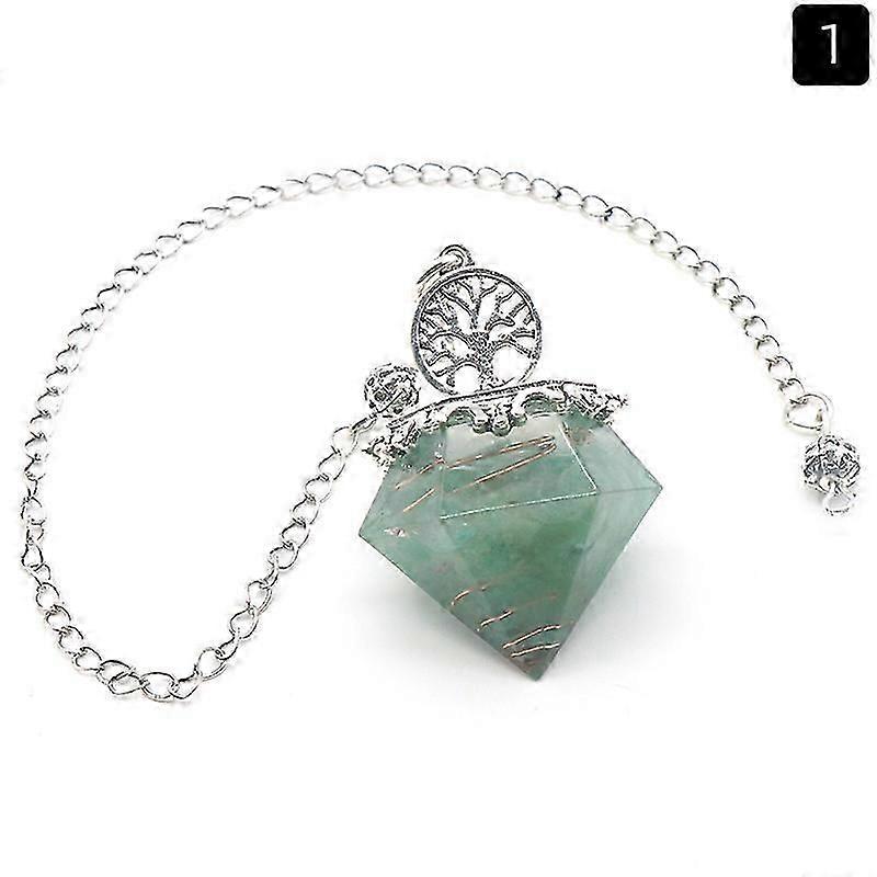 Divinatory Radiesthesia Pendulum Amethyst Pendulum Hexagonal Crystal for Reiki Dowsing Meditation Balancing