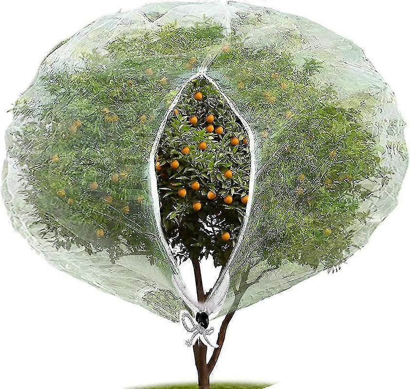 Insektfugl Barriere Netting Netting Mesh Med Glidelås, Hage Bug Netting Plantedeksel For Beskytte Plantefrukt Blomst Fra Insektfugl Spise (1 stk, Hvit) --