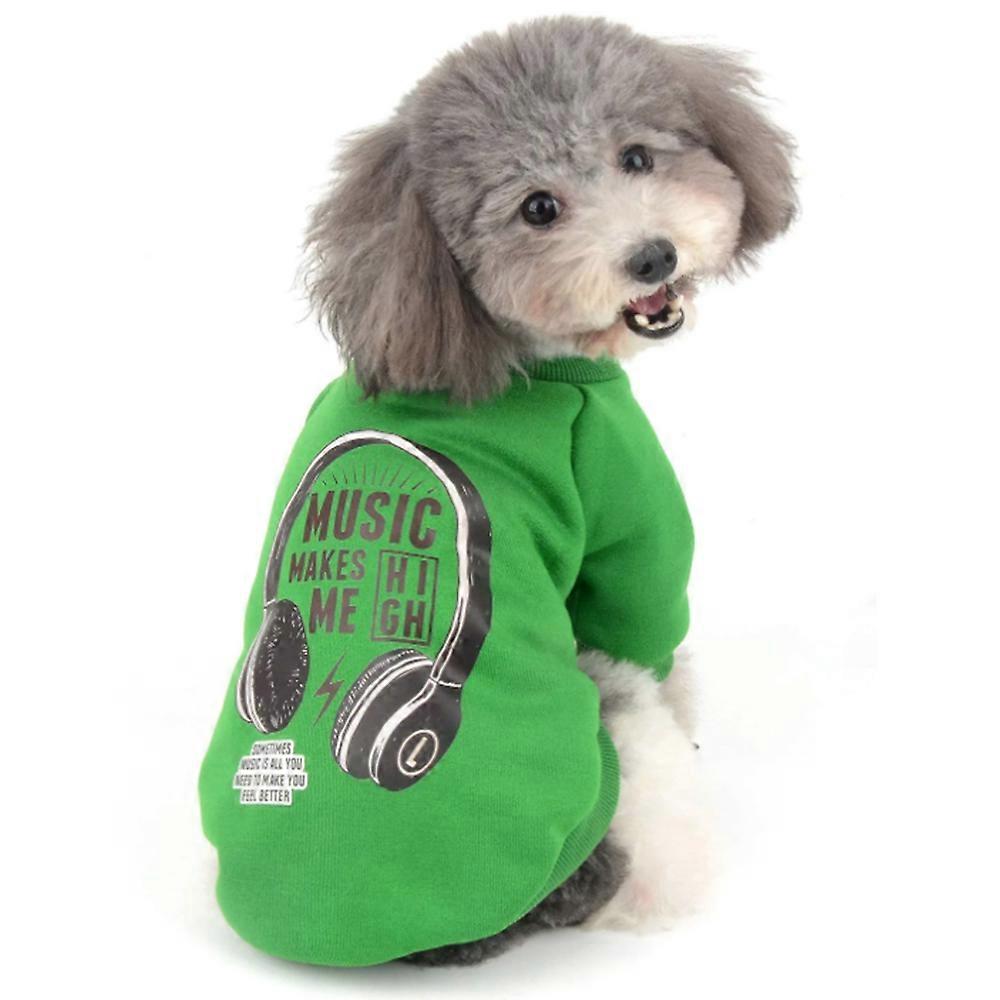 Pet clothes Pet cool little sweater Cool headset pattern Pet sweater