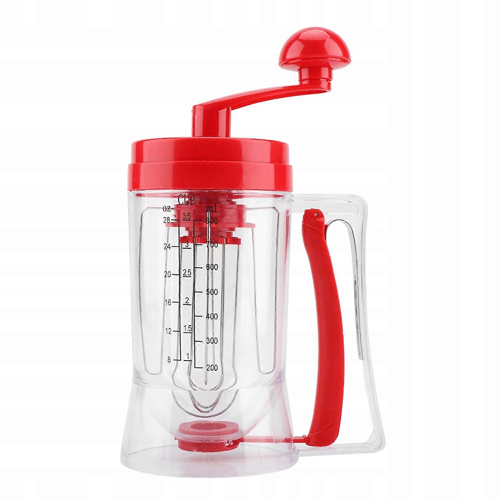Pancake Waffle Dough Portioning Dispenser Container With Measuring Cup