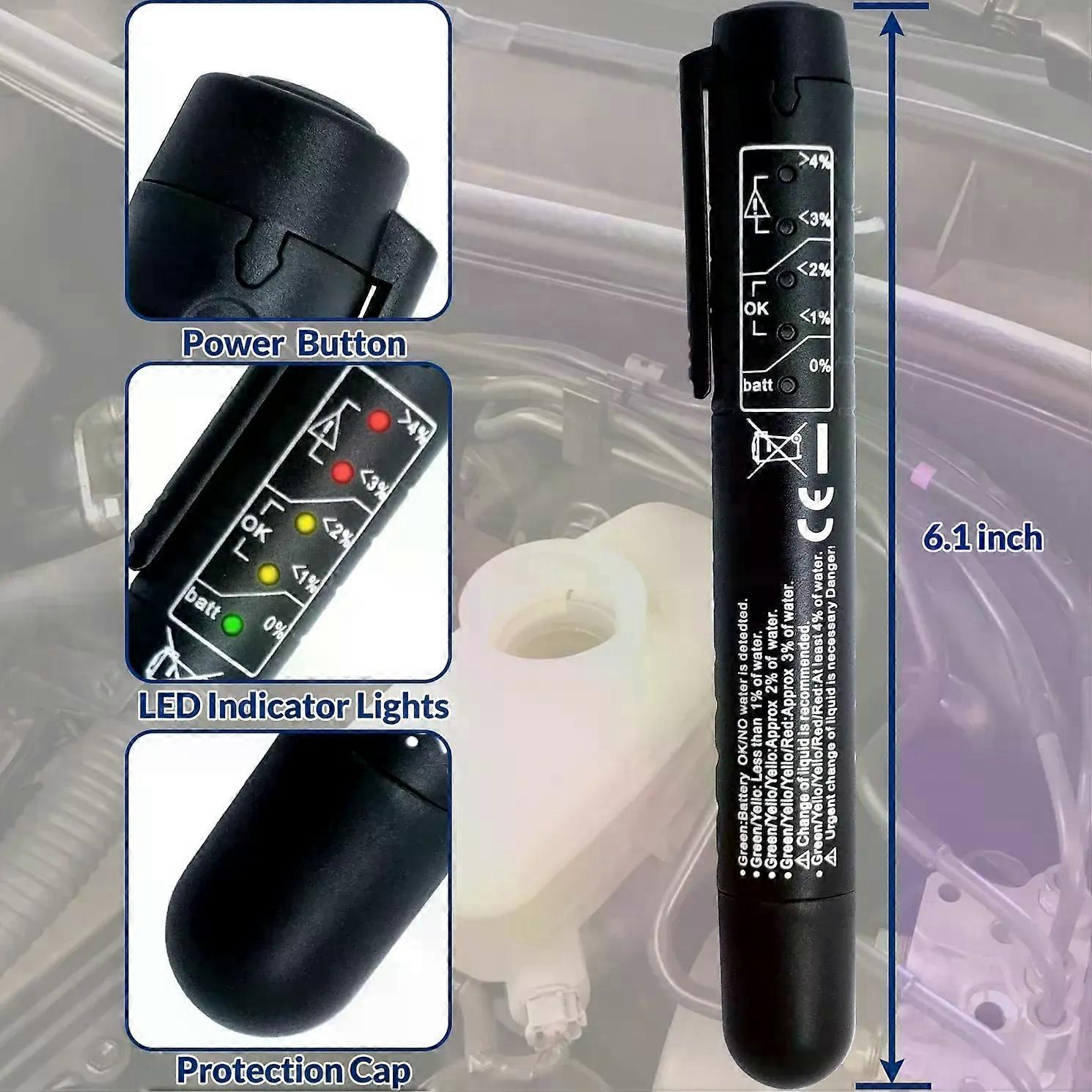 Tester del liquido dei freni Analizzatore di umidità dell'olio del fluido idraulico Strumento di test diagnostico automatico con 5 indicatori LED