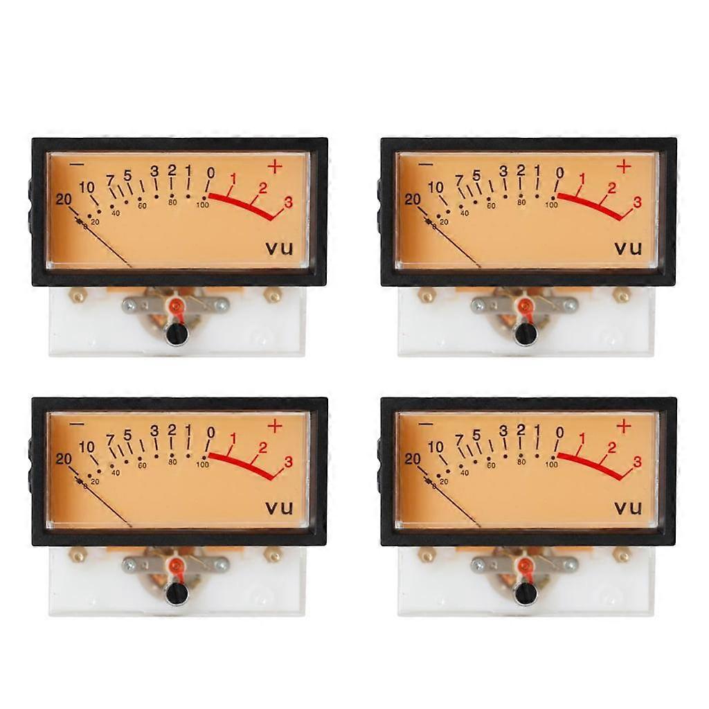 4 Stück VU Meter Warme Hintergrundbeleuchtung Aufnahme Audio Level Verstärker Mit Treiberplatine