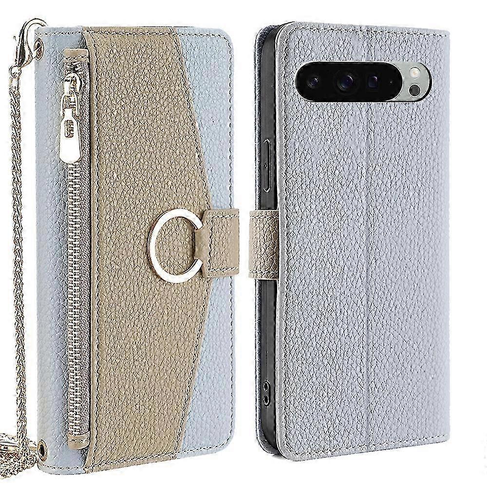 Crossbody-Ready Litchi Texturerat Läder Smartphonefodral