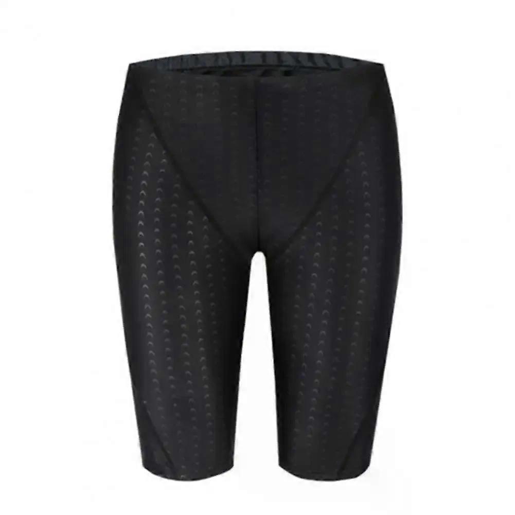Men Swimming Shorts Waterproof Quick Dry Swimwear Swim Trunks Mid Waist Soft Breathable Solid Color Plus Size Swimming Pants