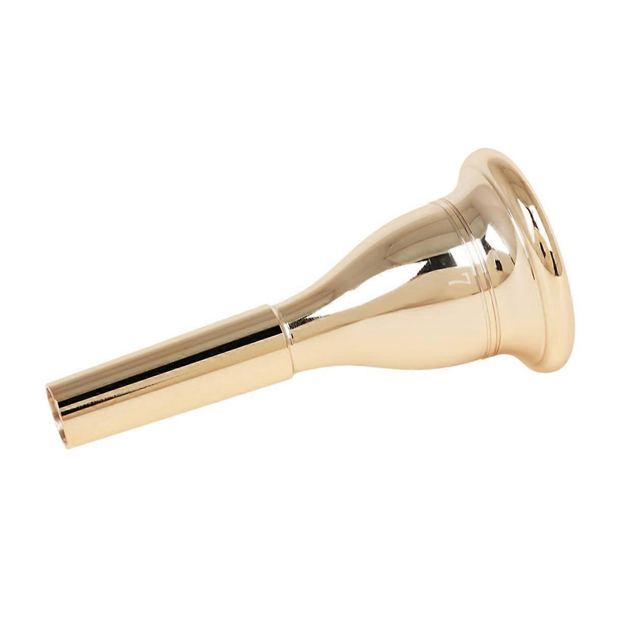 Black Tuba Mouthpiece Accessory Brass Material Smooth Surface Compatible with Standard Tuba Models