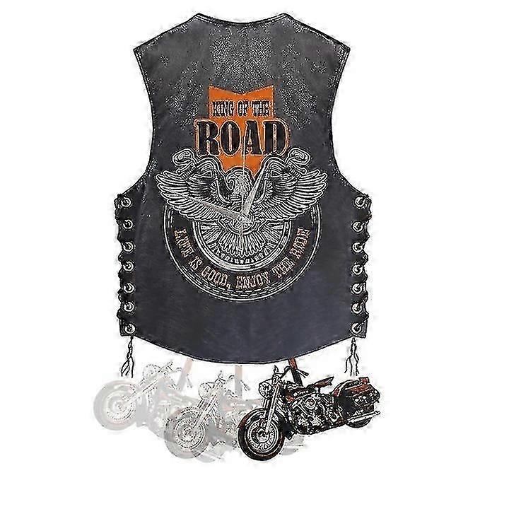 Motorcycle Wooden Wall Clock, Harley Pendulum Swing Clock, Cafe Home Decor