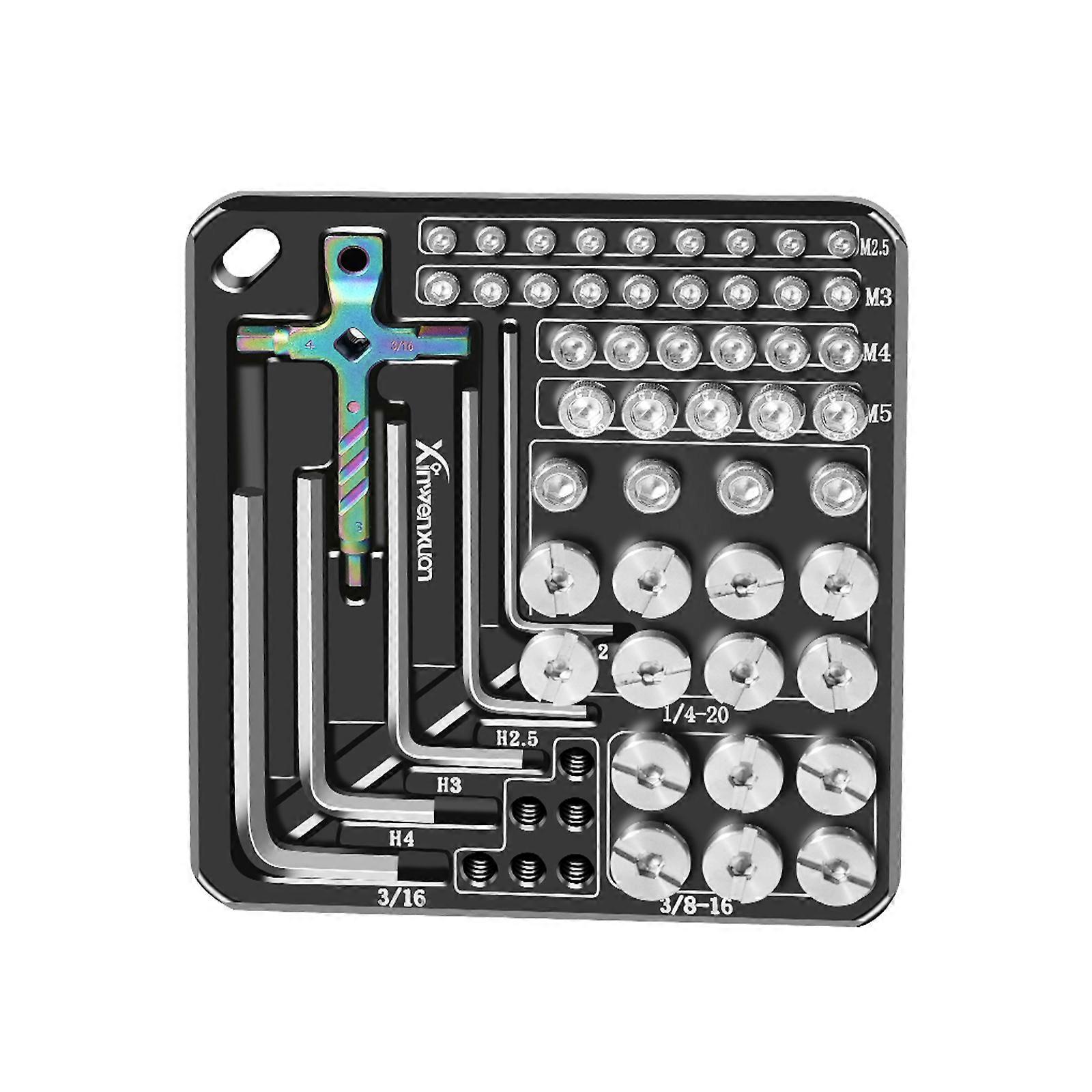 Aluminum Alloy Camera Parts Organizers Camera Base Plate for Neat Storage Of Screws and Wrenches