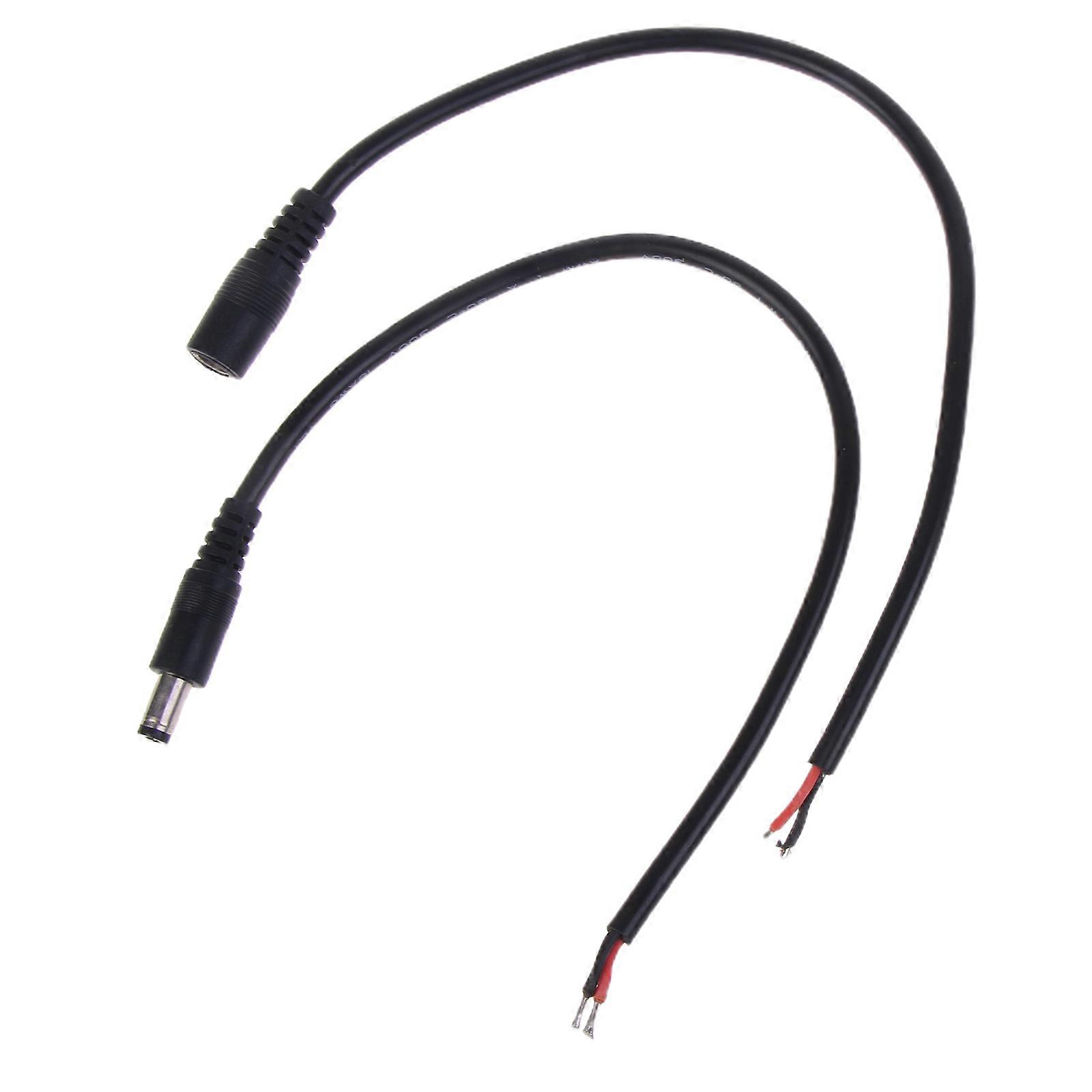 Βύσμα σύνδεσης DC Pigtail 2.1mm x 5.5mm αρσενικό-θηλυκό για κάμερα ασφαλείας CCTV και προσαρμογέα τροφοδοσίας 12V 10A 120W πολύχρωμο